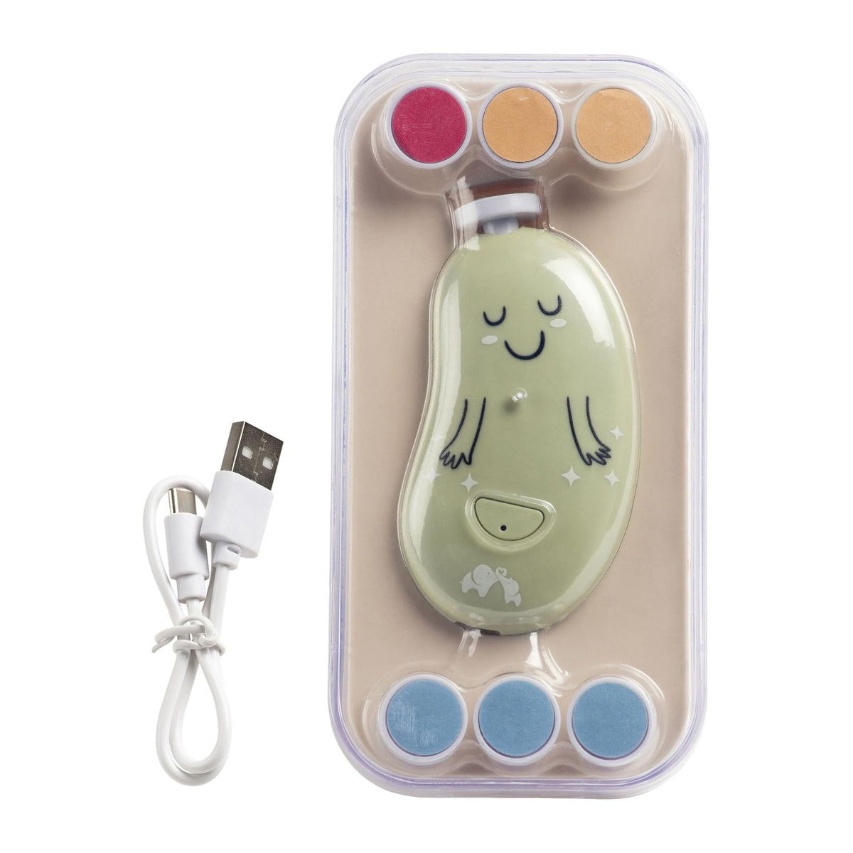 Bebeconfort sähköinen vauvan kynsiviila, vihreä, USB-C, 3 nopeutta, LED, syntymästä alkaen