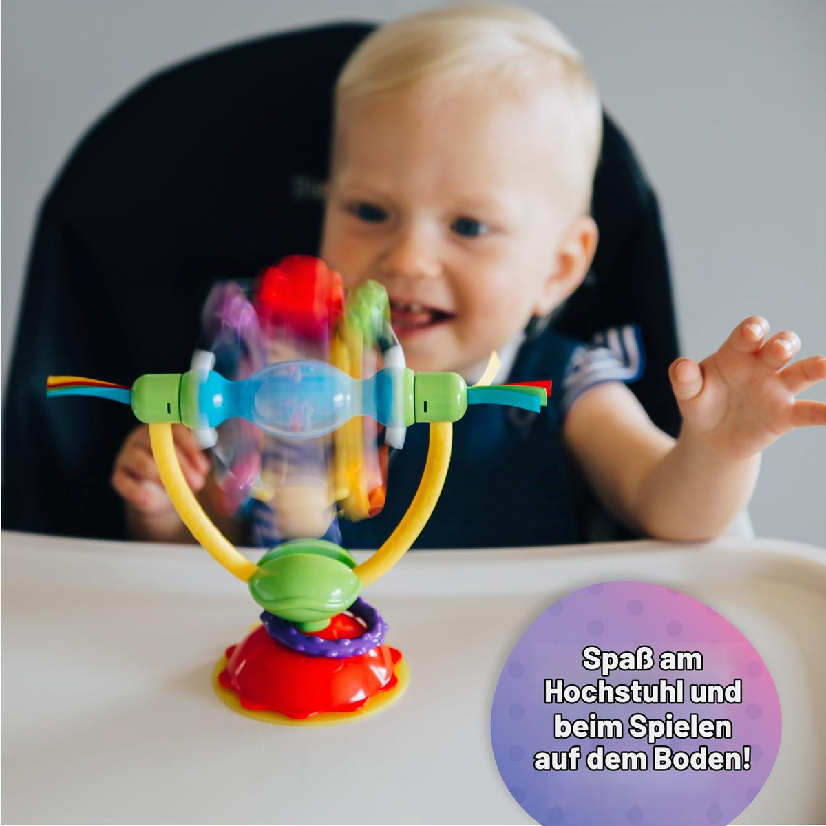Playgro pyörivä helistin imukupilla, 6 kuukauden iästä alkaen