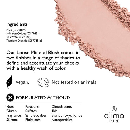 Alima Pure mineraalne põsepuna Satin Matte, erinevad toonid, 4.5 g