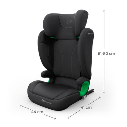 Kinderkraft JUNIOR FIX 2 PRO turvatool 100–150 cm, ISOFIX, must