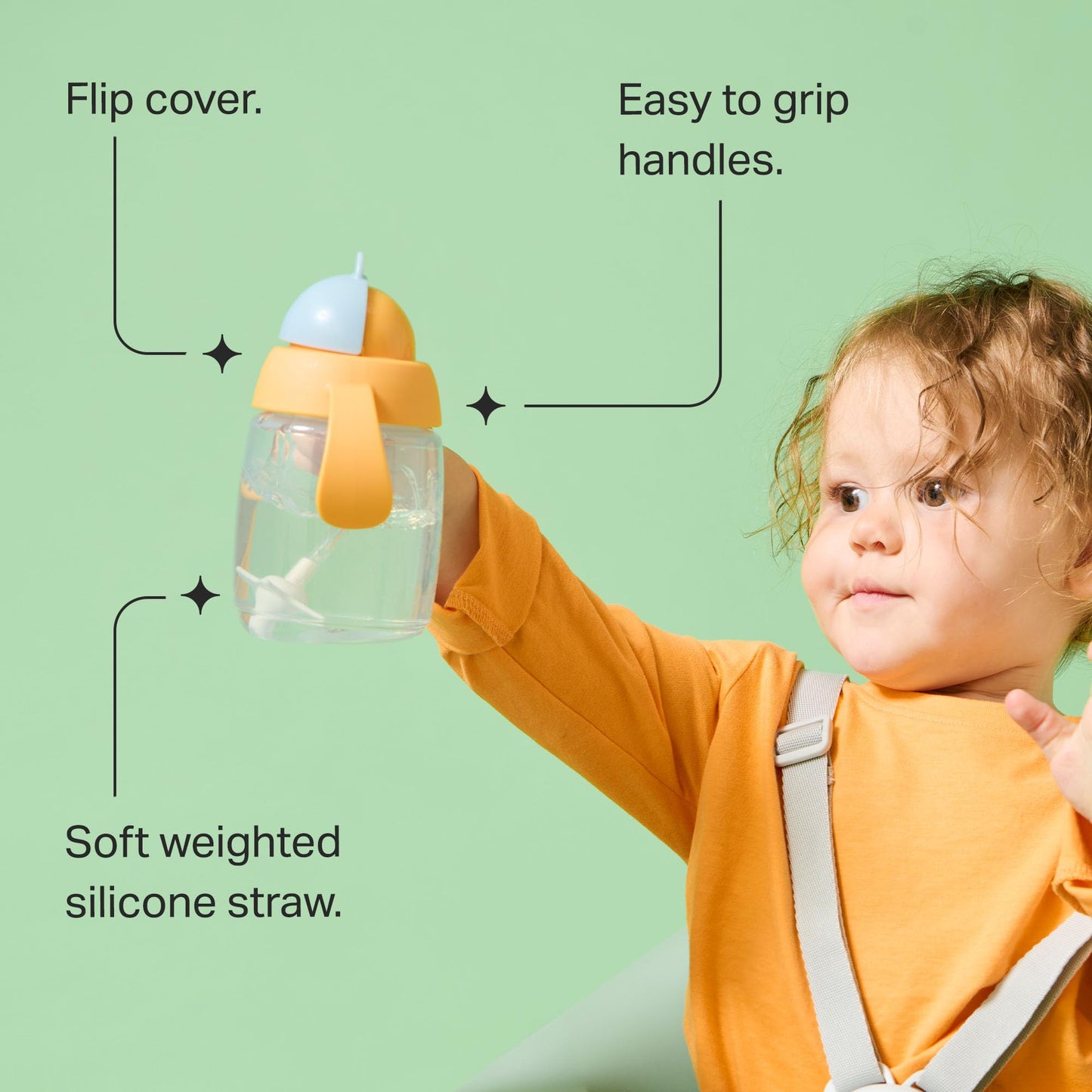 Tommee Tippee joogitopsid kõrrega, 240 ml, 2 tk (sinine/oranž)