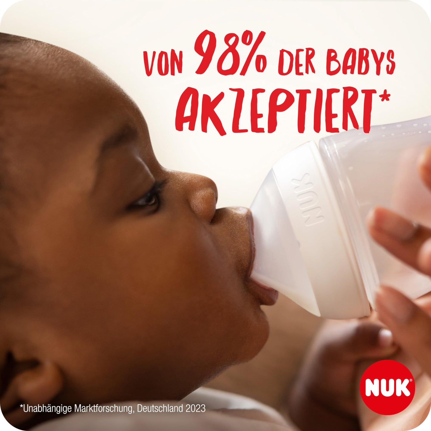 NUK Perfect Match klaasist lutipudelite komplekt, 4 tk (120 ml ja 230 ml), vikerkaar