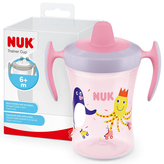 NUK Trainer Cup -harjoittelumuki 230 ml, vaaleanpunainen pingviini, 6+ kk