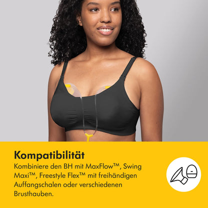 Medela 3-in-1 imetamis- ja pumpamisrinnahoidja, must, suurus L