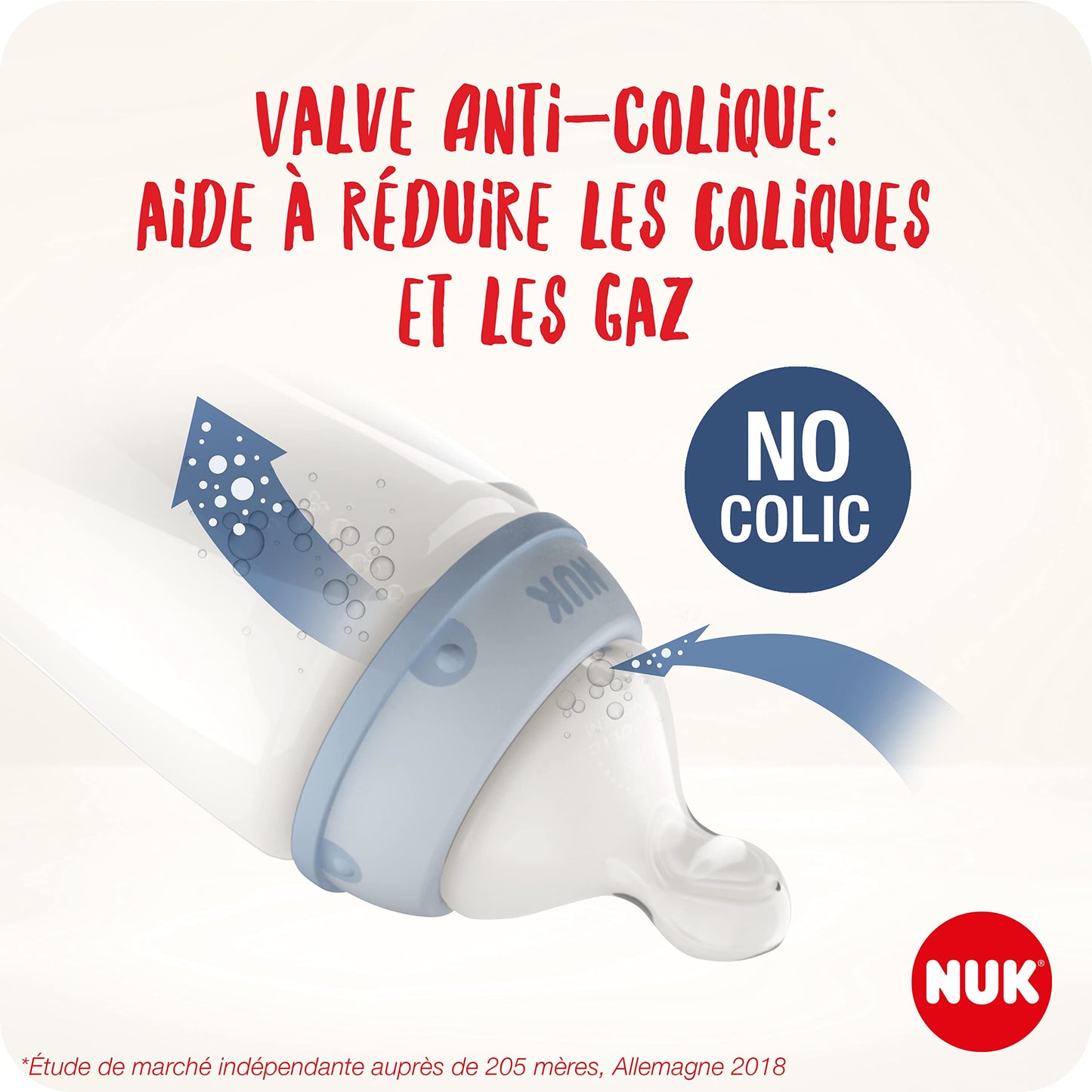 NUK First Choice+ klaasist lutipudel temperatuurinäidikuga, 240 ml