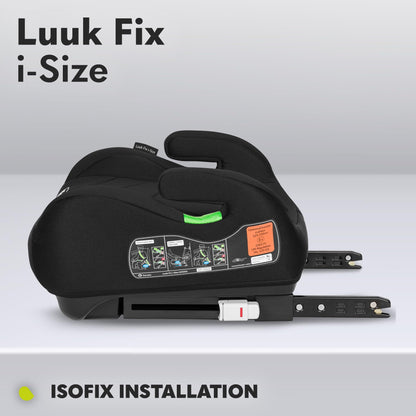 Lionelo Luuk FIX I-Size turvaiste ISOFIX 22–36 kg / 125–150 cm, must karbon
