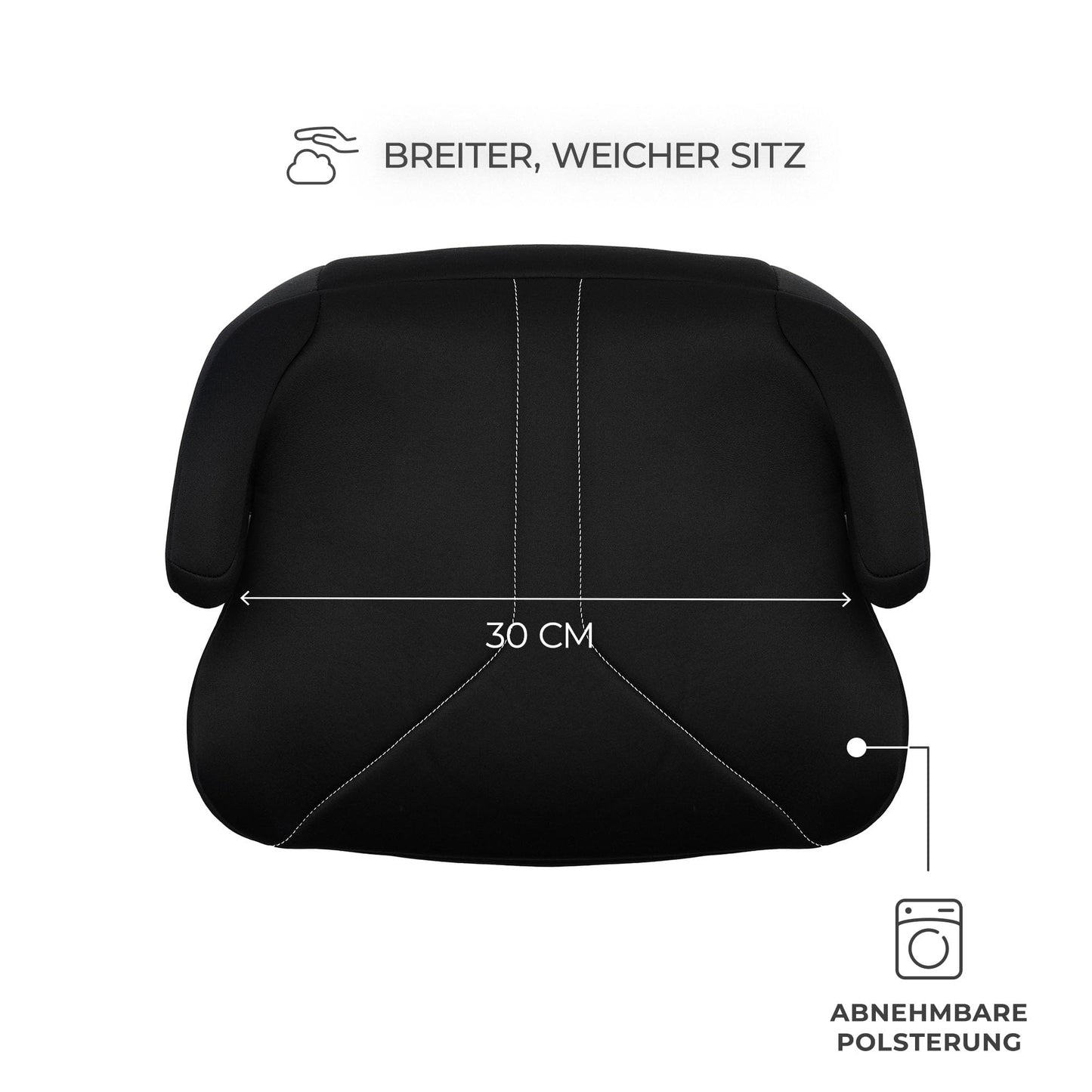 Kinderkraft I-BOOST 2 I-SIZE turvatooli istmekõrgendus, 125-150 cm, must