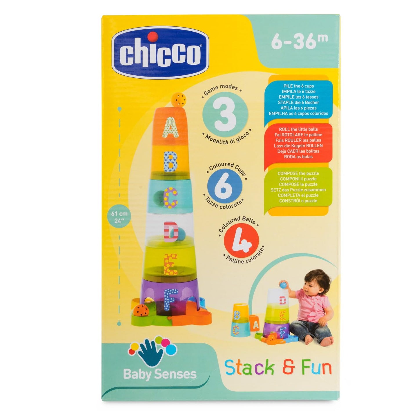 Chicco Stack&Fun virnastamismäng pallidega, mitmevärviline