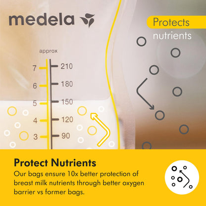 Medela Easy Pour ühekordsed rinnapiima säilituskotid, 210 ml, 100 tk