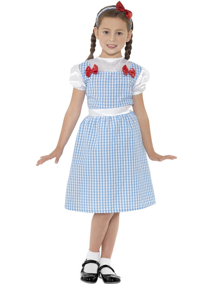 Smiffys Country Girl tüdrukute kostüüm, sinine, 4–6 a