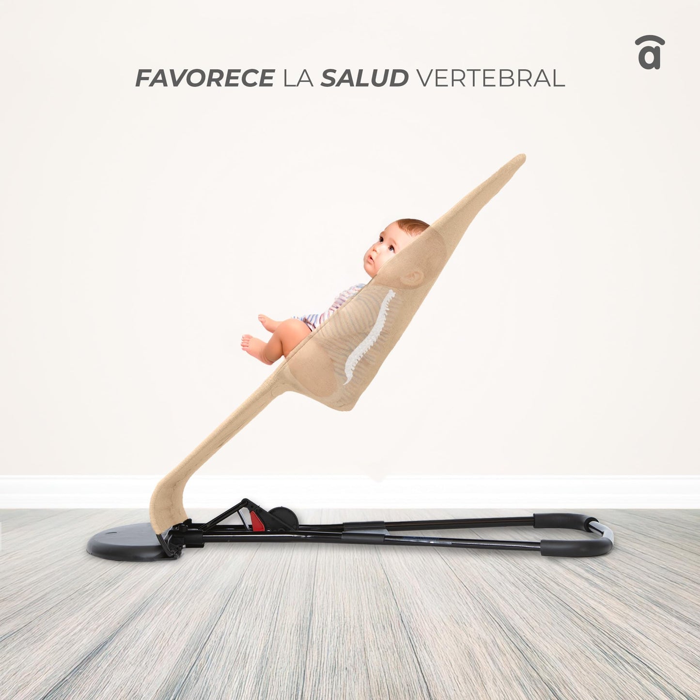 Asalvo Paradise 2-ühes beebikiik ja lamamistool, kuni 9 kg, beež