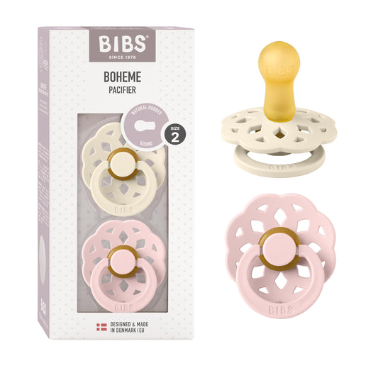 BIBS Boheme kollektsiooni lutid, 6–18 kuud, 2 tk – Ivory / Blossom