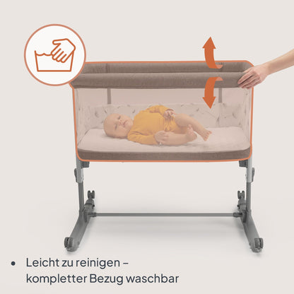 Lionelo Aurora 3-in-1 vooditasku, häll ja beebivoodi kuni 9 kg, Beige Cappuccino