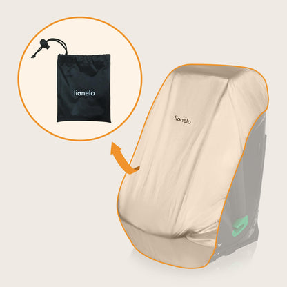 Lionelo THERMALCOVER universaali turvaistuimen suoja, hopea
