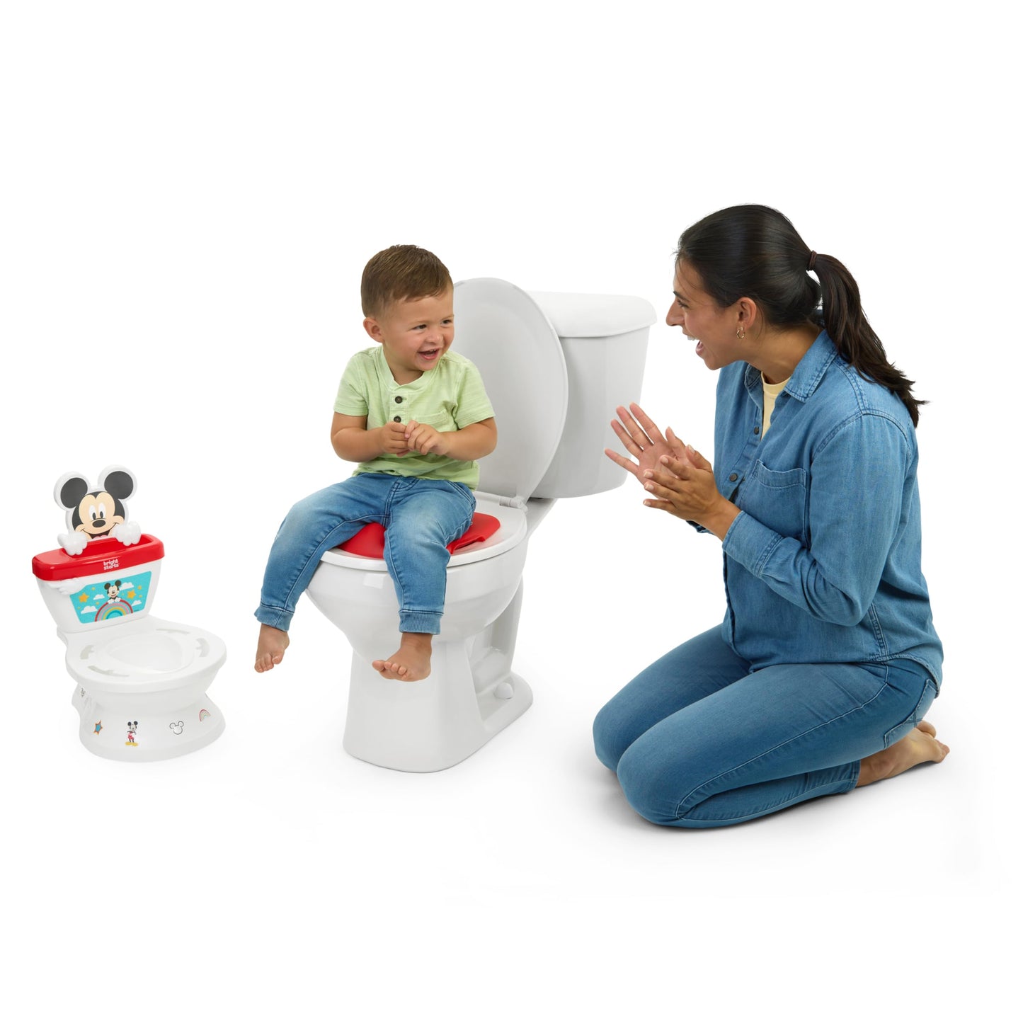 Bright Starts Disney Baby Micky Maus My Size pott 2-in-1, punane, 18+ kuud