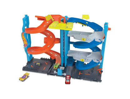 Hot Wheels City 2-in-1 renntorn, üherajalisest tornist kahe rajaga võidusõidurajaks muudetav (HKX43)