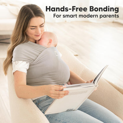 KeaBabies beebikandelina Original – ergonoomiline, stone gray (vastsündinust väikelapseni)