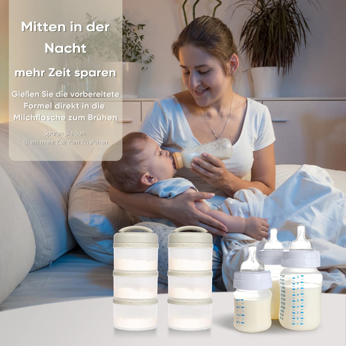 Termichy piimapulbri dosaator, virnastatav, 2 tk, soe hall (Warm Grey)