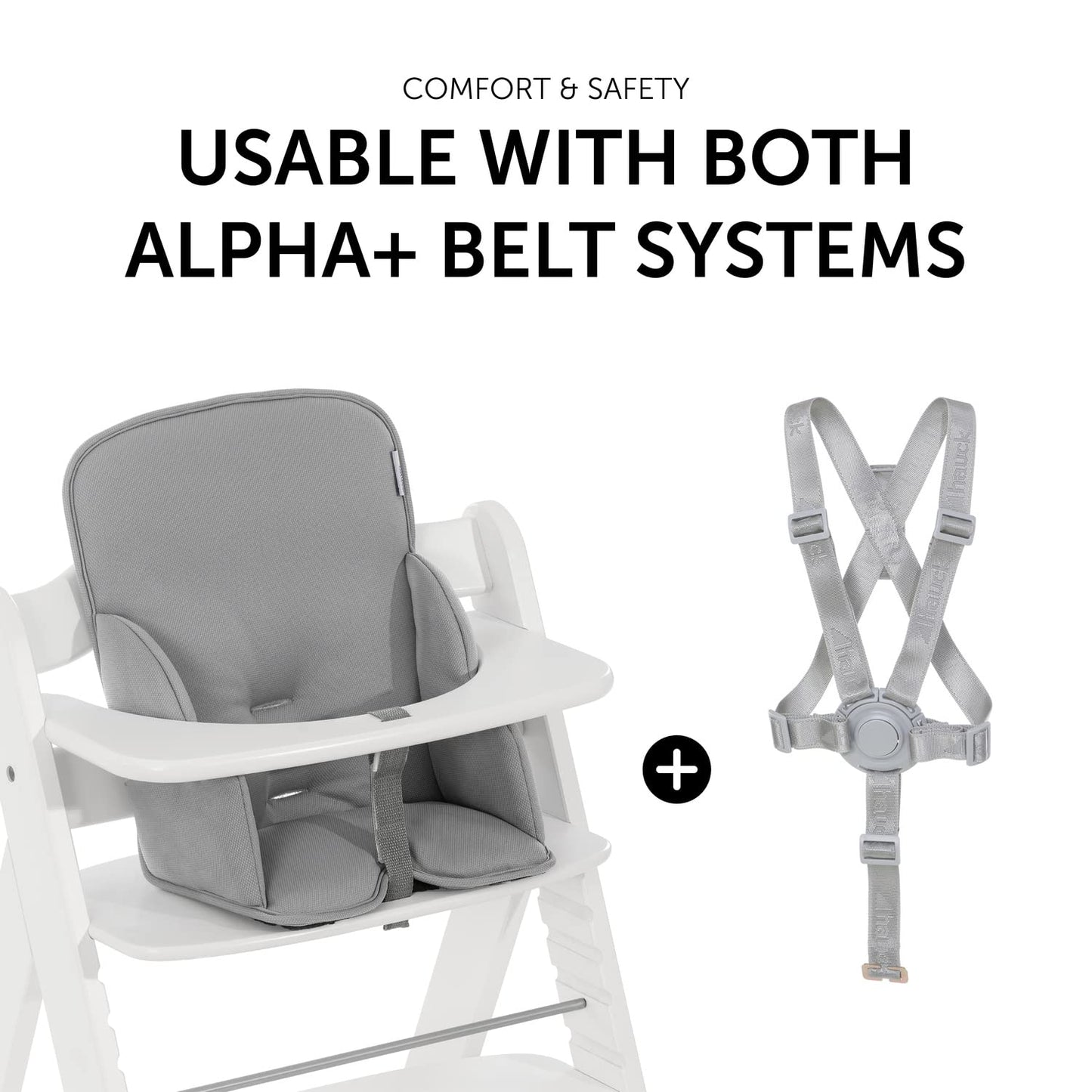 Hauck Alpha Cosy istepehmendus Alpha+ puidust söögitoolile, hall