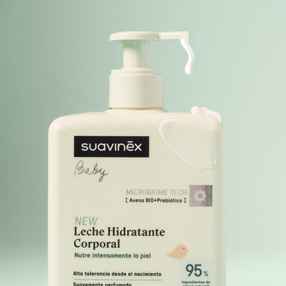 Suavinex beebihoolduse komplekt tundlikule nahale, 3 toodet (geel-šampoon 500 ml, kehapiim 500 ml, niisked salvrätid 25 tk)