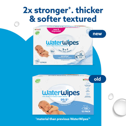 WaterWipes Sensitive+ niisked salvrätikud beebidele, 60 tk