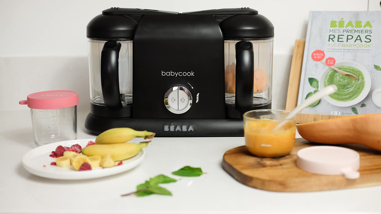 Béaba Babycook Duo 4-ühes beebitoidu blender-auruti, must
