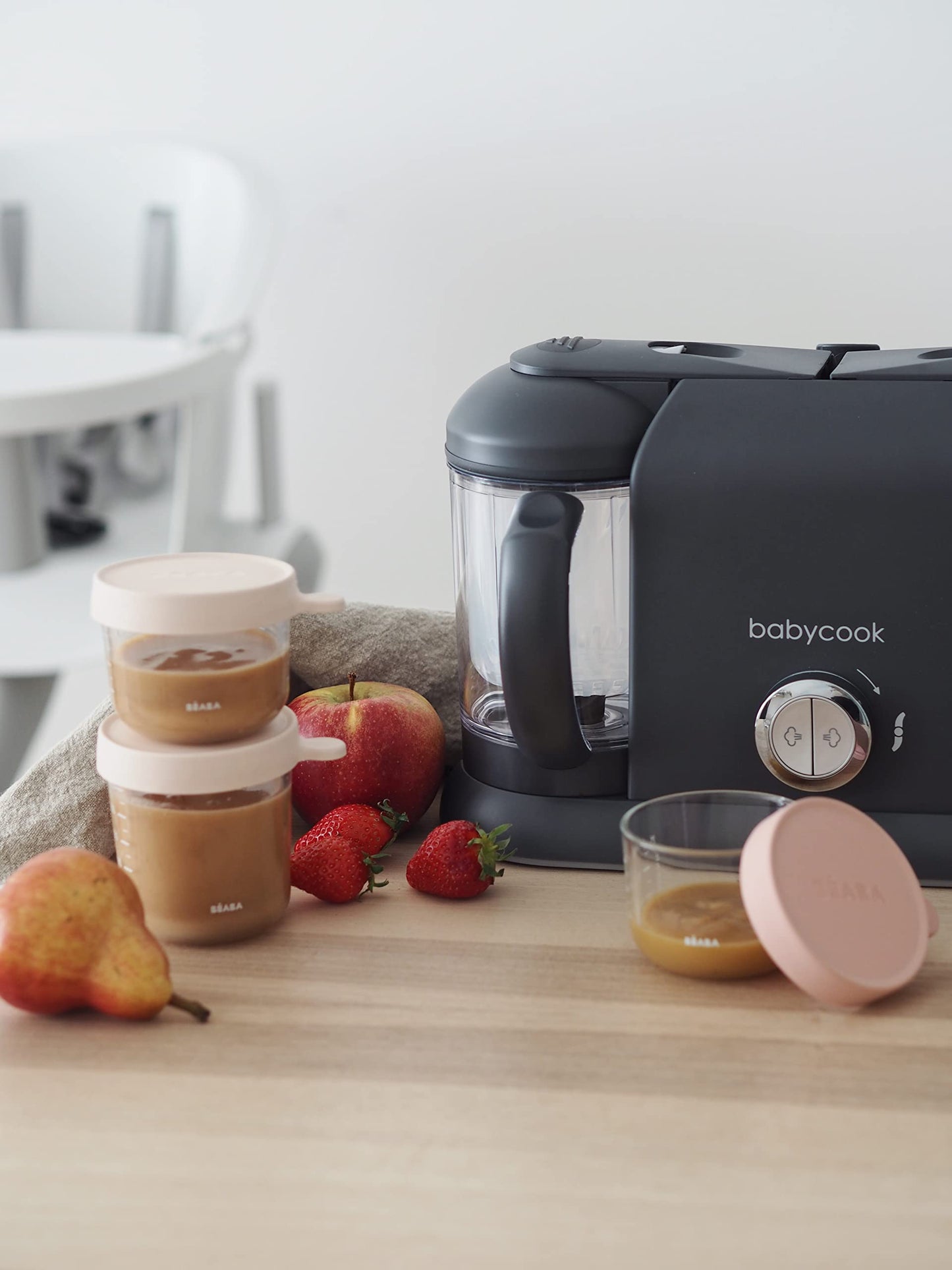 Béaba Babycook Duo 4-ühes blender-auruti – 2200 ml, tumehall