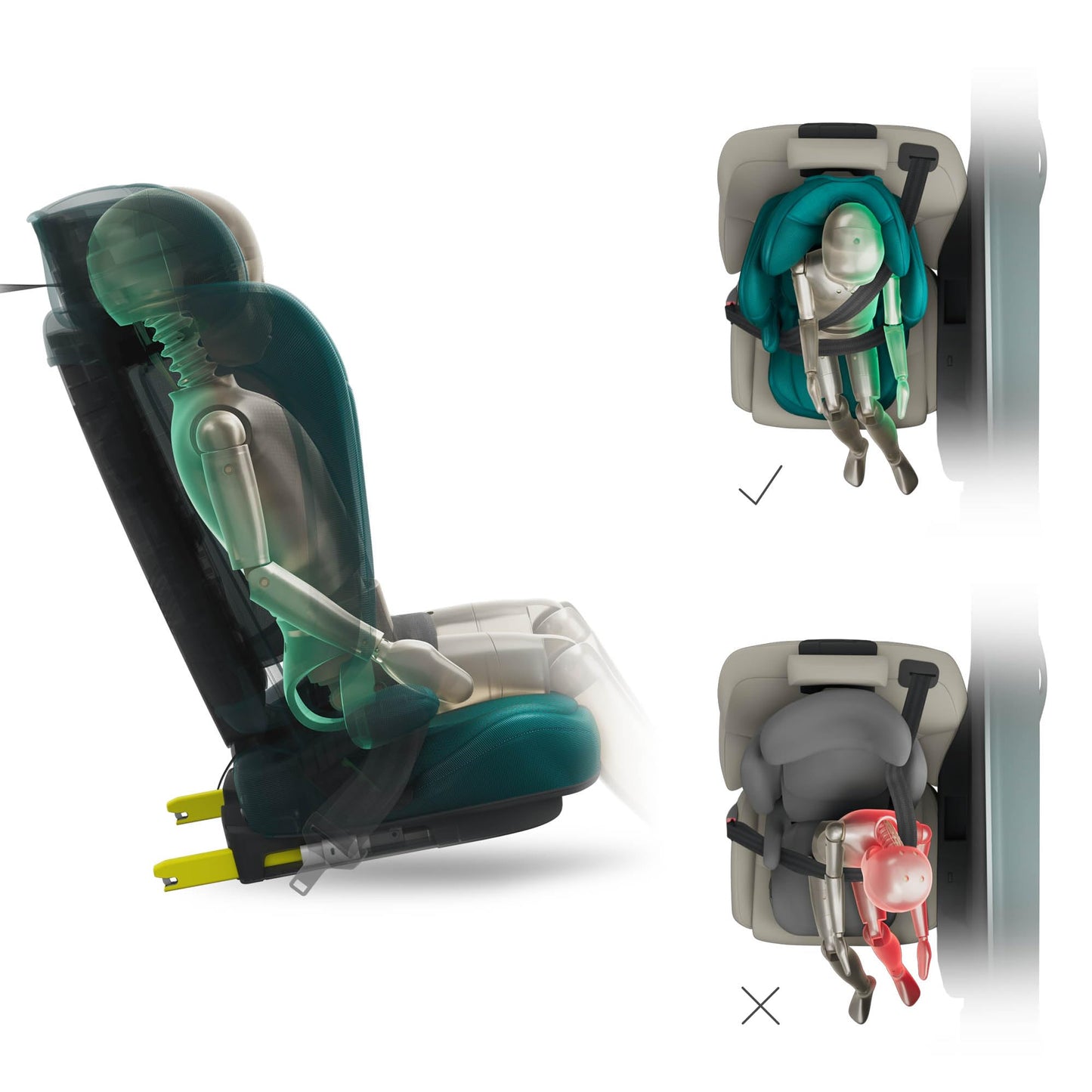 Kinderkraft UNITY 2 i-Size turvatool 100–150 cm, ISOFIX, must