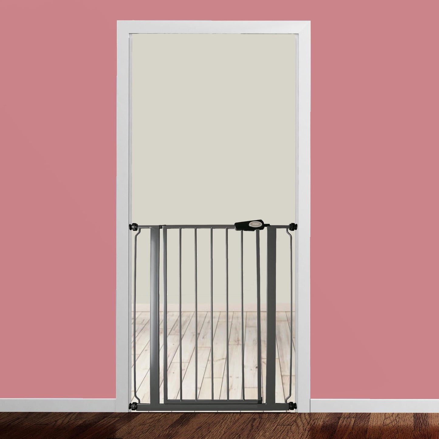 Safetots turvavärav lastele ja lemmikloomadele, 68,5–75 cm, hall (Slate grey), 104 cm kõrge, mudel 11030