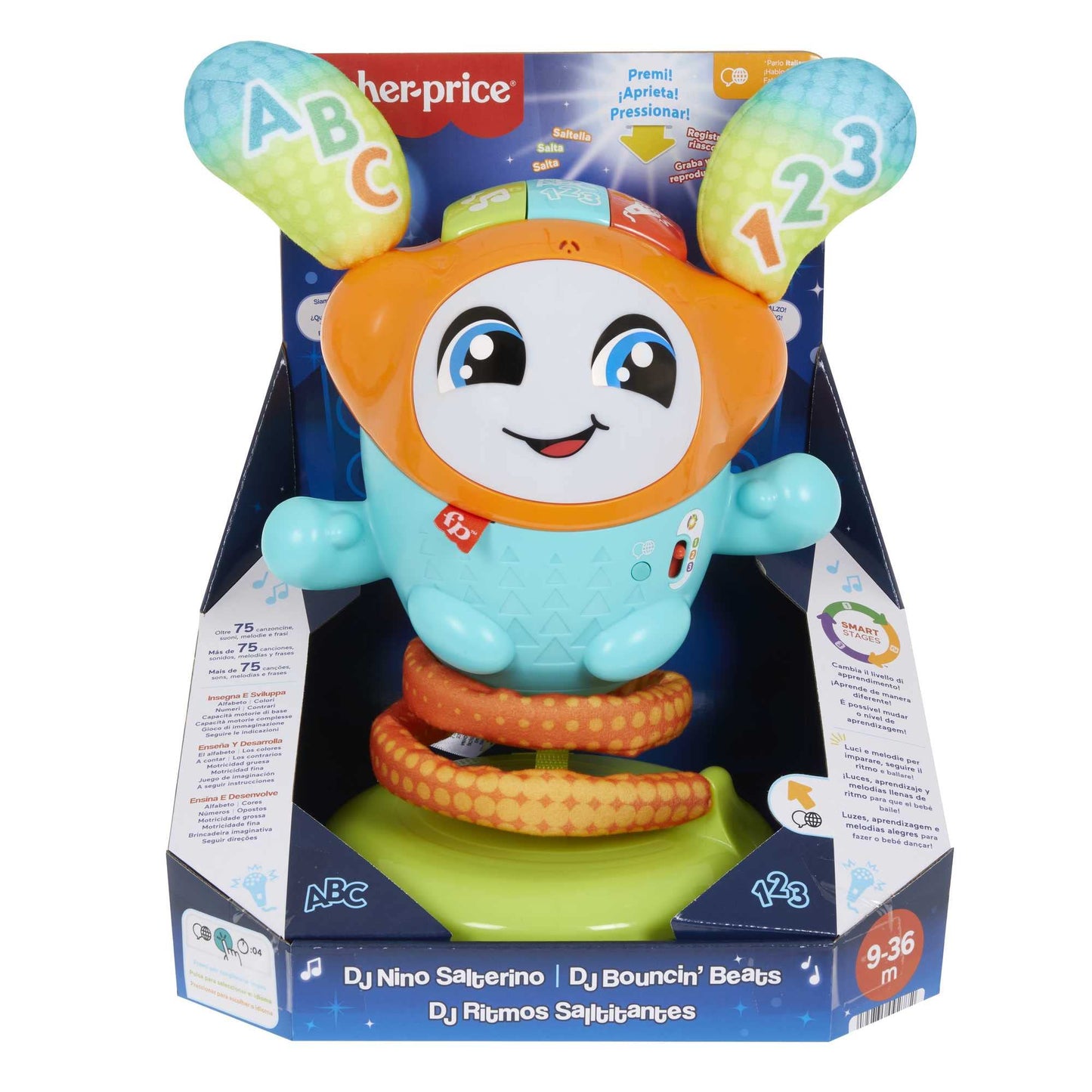 Fisher-Price DJ Bouncin’ Beats interaktiivne muusikamänguasi, 9–36 kuud