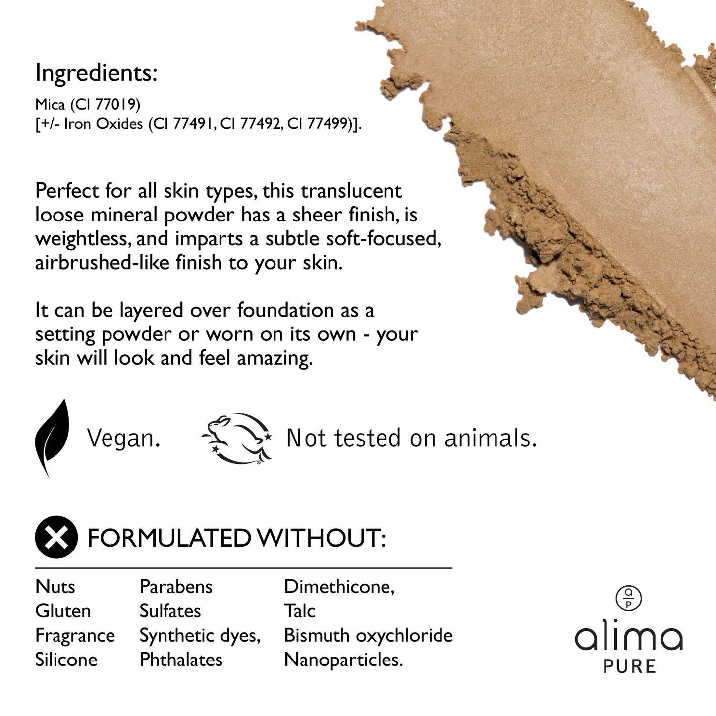 Alima Pure Satin Finishing Powder, Takara 5 g