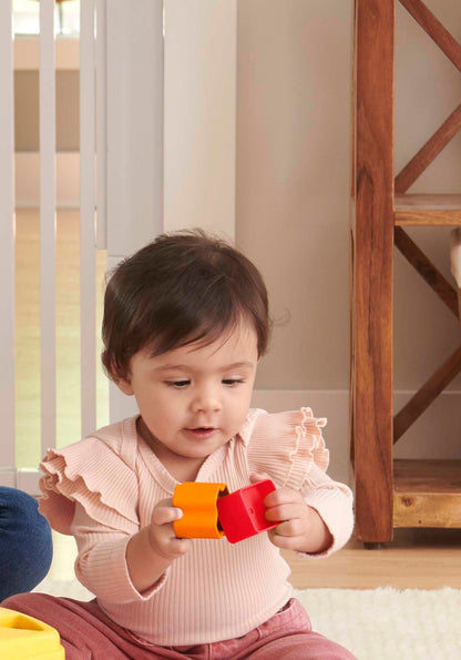 Fisher-Price värvilised klotsid ämbris, sorteerimis- ja ladumismäng, 10 tk, 6+ kuud