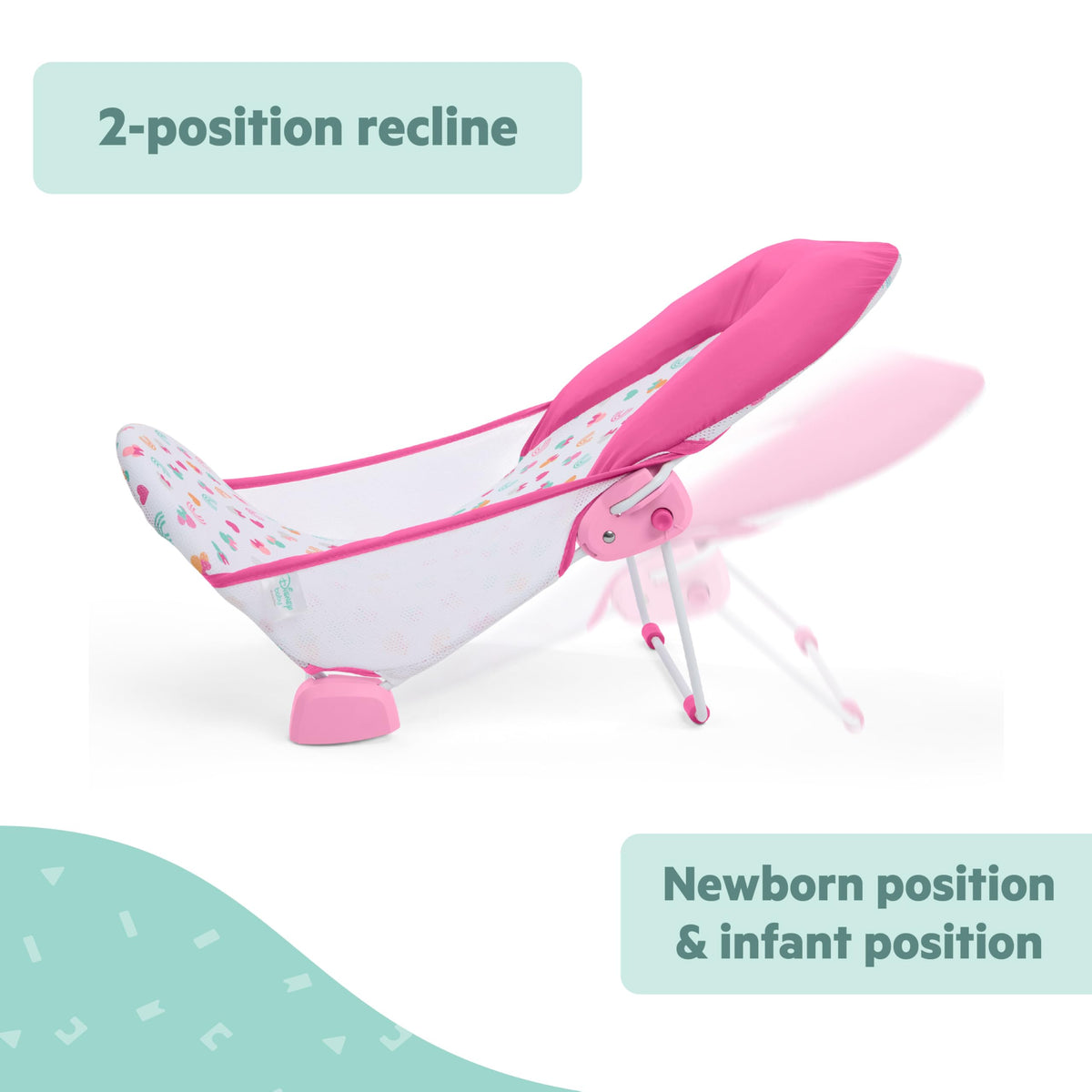 Bright Starts Disney Baby Minnie Mouse FoldAway vauvan kylpyistuin, 0–6 kuukautta, enintään 9 kg