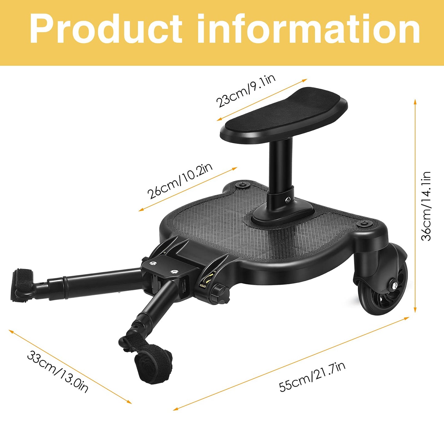 Vihir universaalne seisulaud vankrile istmega, kuni 25 kg