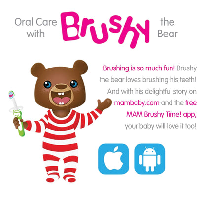 MAM Learn to Brush hambaharjakomplekt beebile (5+ kuud), sinine