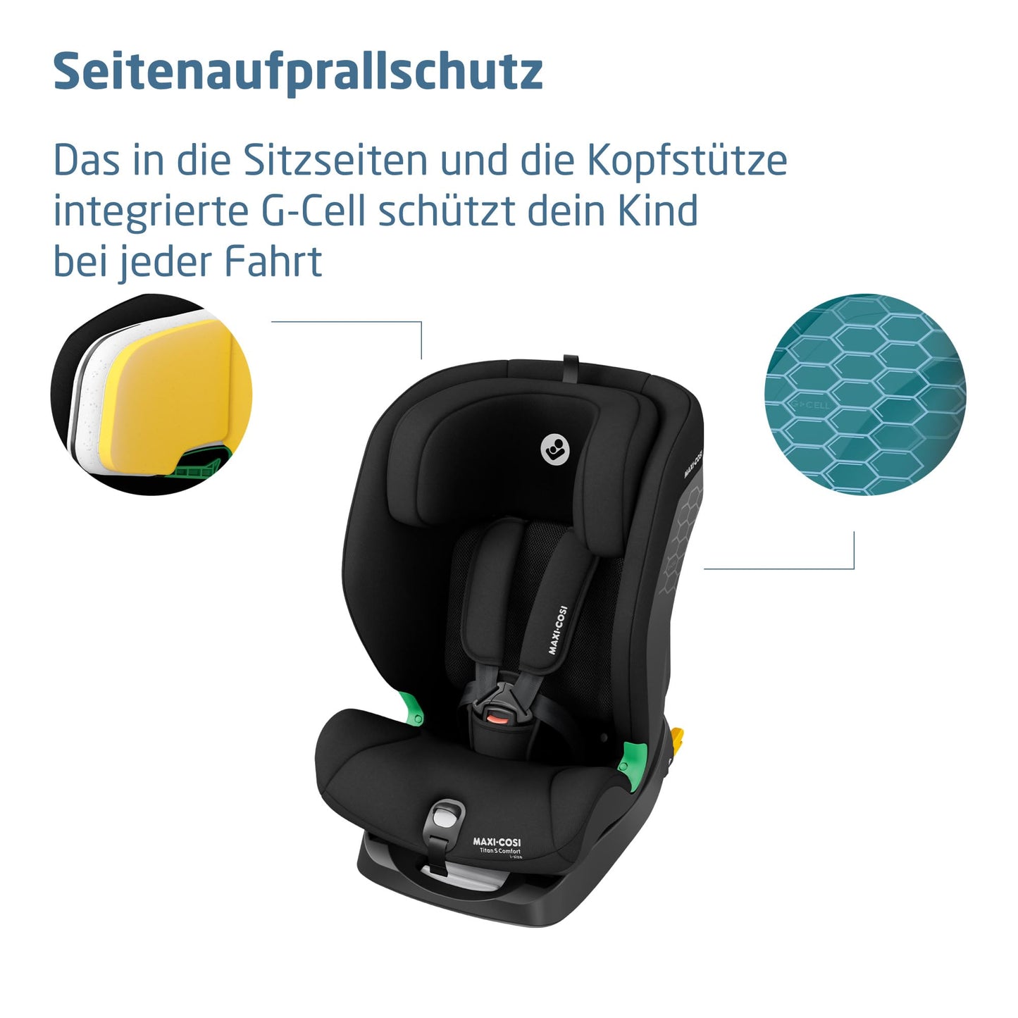 Maxi-Cosi Titan S Comfort i-Size turvatool Authentic Black, 15 kuud–12 aastat, ISOFIX