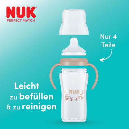 NUK Perfect Match harjoittelumuki Mikki Hiiri, 6+ kk, 150 ml, beige (Greige)