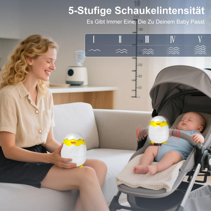 Robofun vankrikiigutaja beebile, 5 kiirust, USB-C laetav, kollane