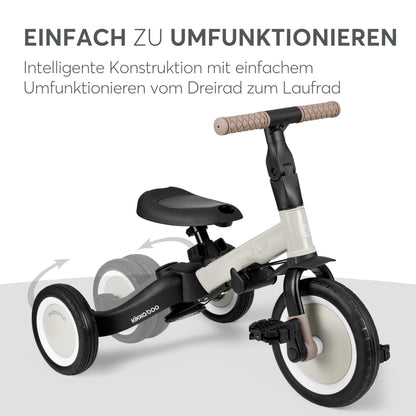 Kikka Boo FLIP 5-ühes jooksuratas ja kolmerattaline jalgratas, beež