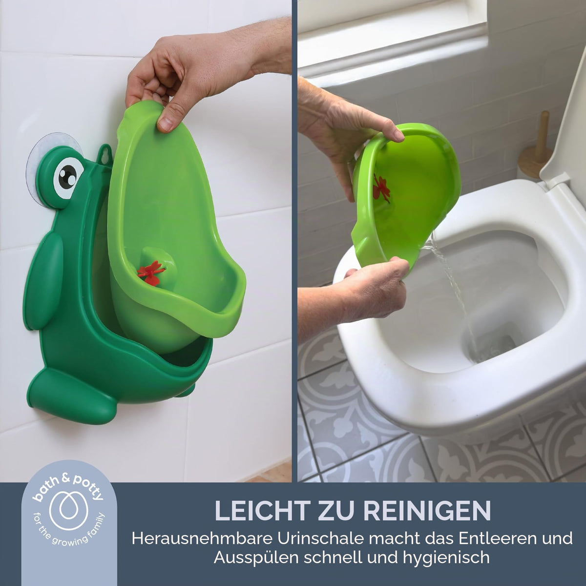 Dreambaby Pee-Pod pissapotta pyörivällä maalitaululla, vihreä, pojille 1-6 v