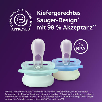 AVENT tutti ultra start Nighttime SCF075/18, 0-2 kk, 2 kpl