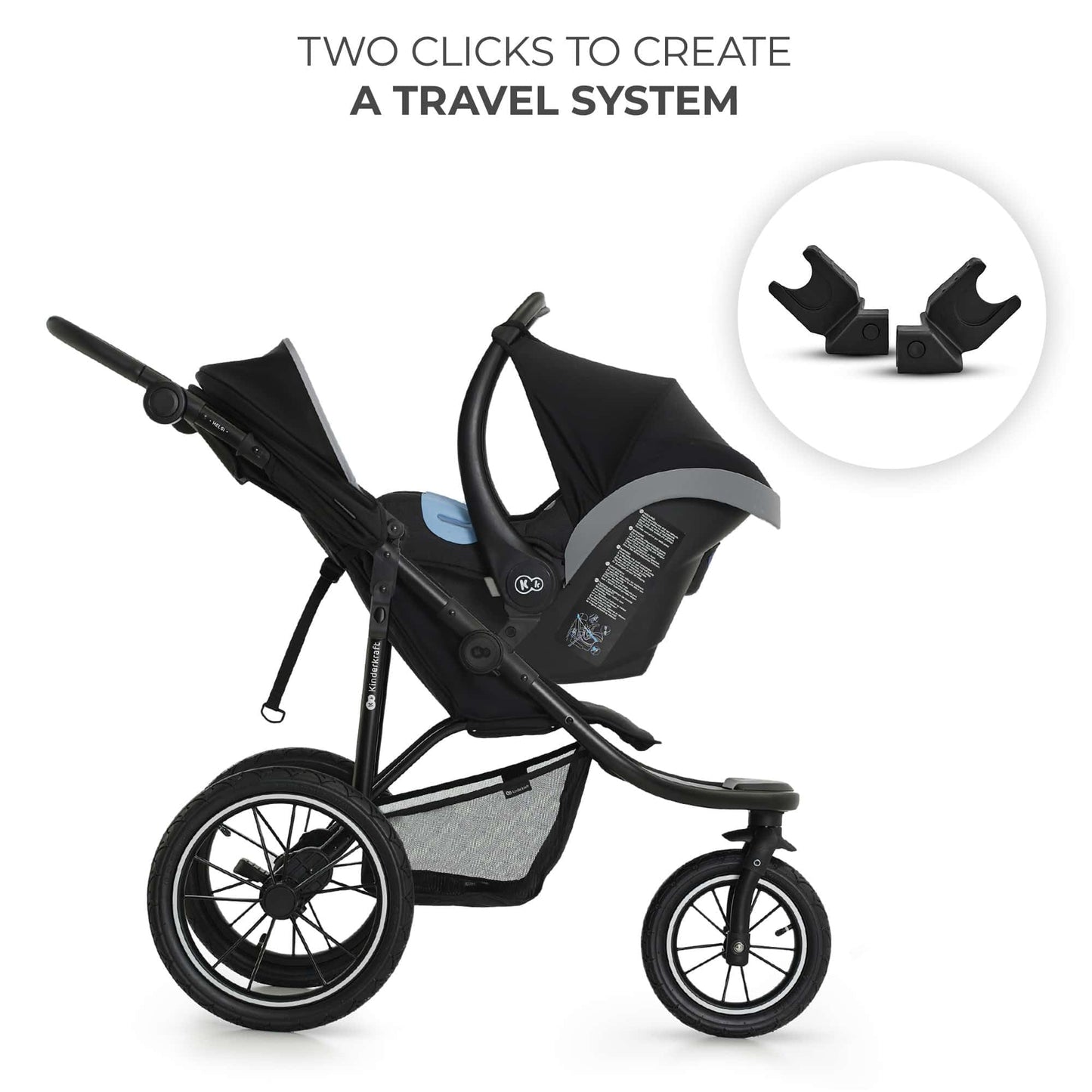Kinderkraft HELSI 2 jooksukäru kuni 22 kg – must