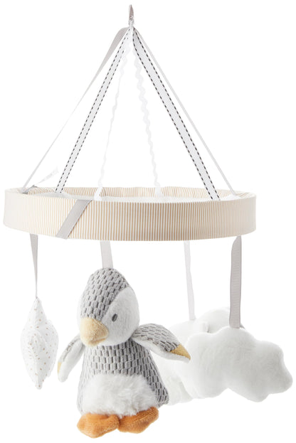 Nuby beebi voodikarussell reguleeritava varrega, hall, Pebbles the Pinguin, 1 tk