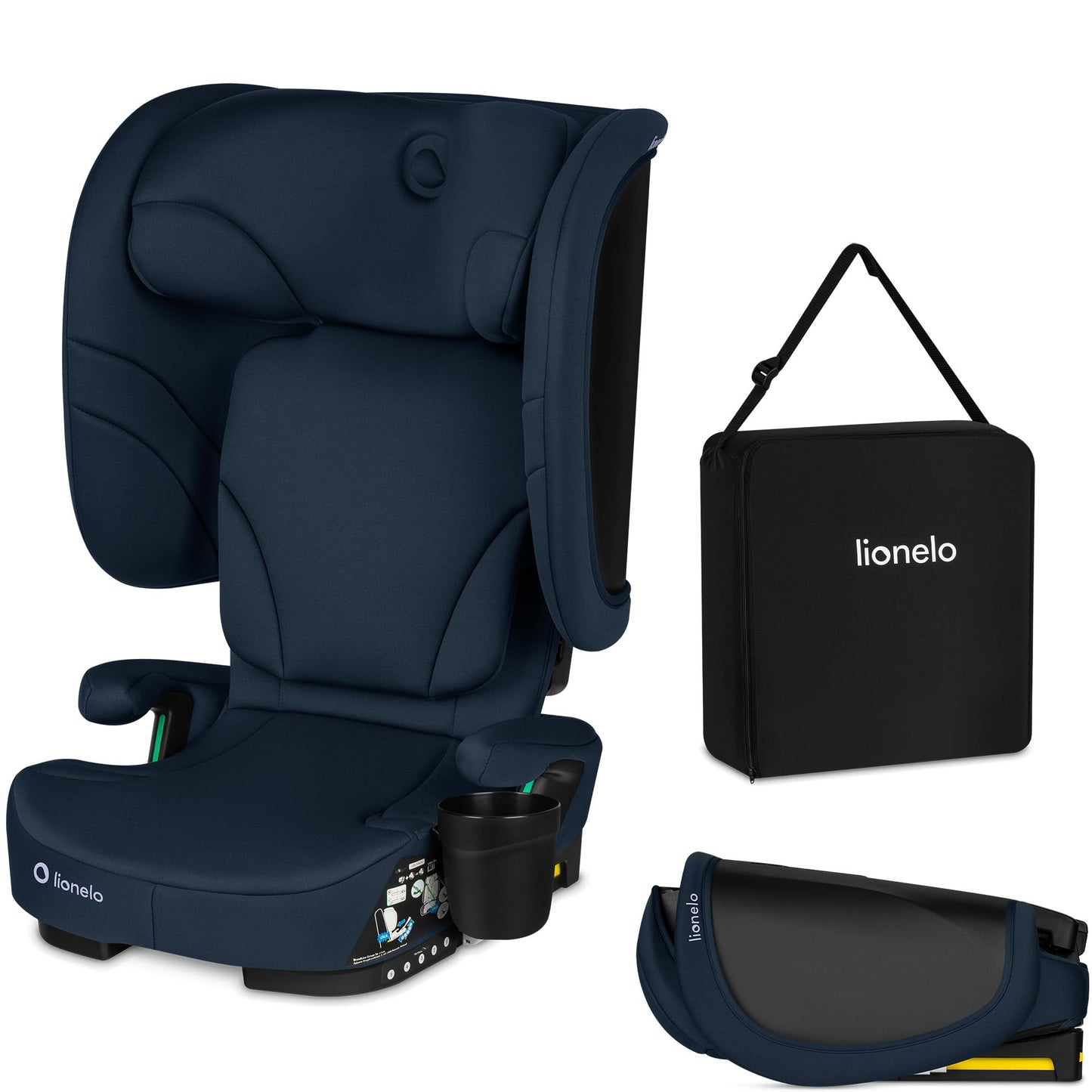 Lionelo Orin i-Size turvatool 100–150 cm ISOFIX, kokkuvolditav, (tumesinine)