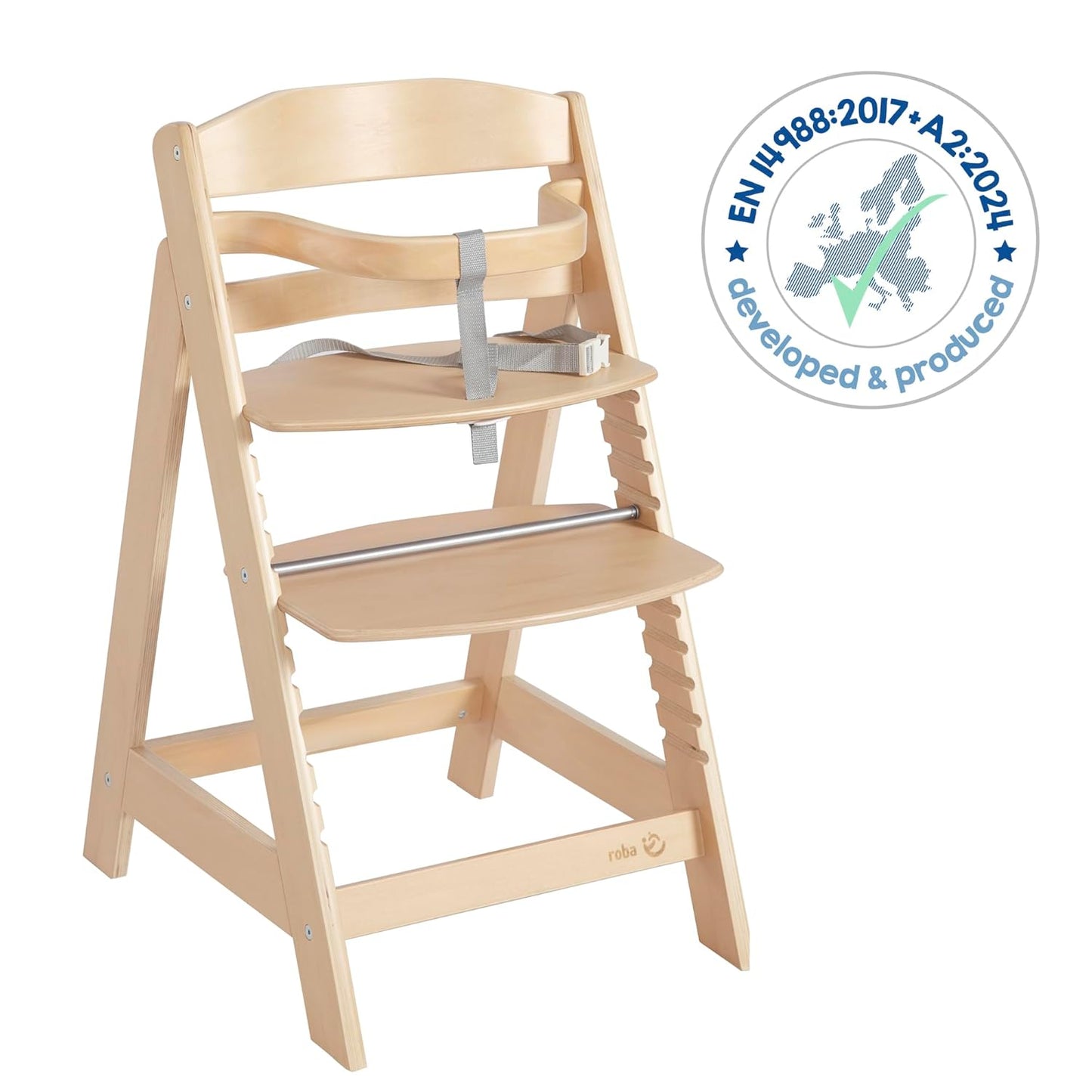 roba Sit Up III puidust söögitool, naturaalne puit (kuni 50 kg)