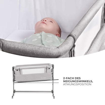 Kinderkraft NESTE UP beebivoodi 2-ühes, hall, 0-75 cm, 9 kg