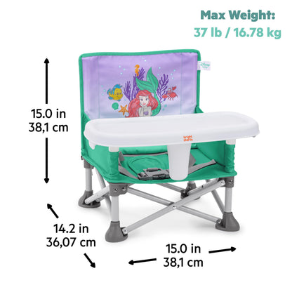 Bright Starts Disney Princess Ariel Pop ’N Sit kaasaskantav söögitool/iste, 6 kuud – 3 aastat