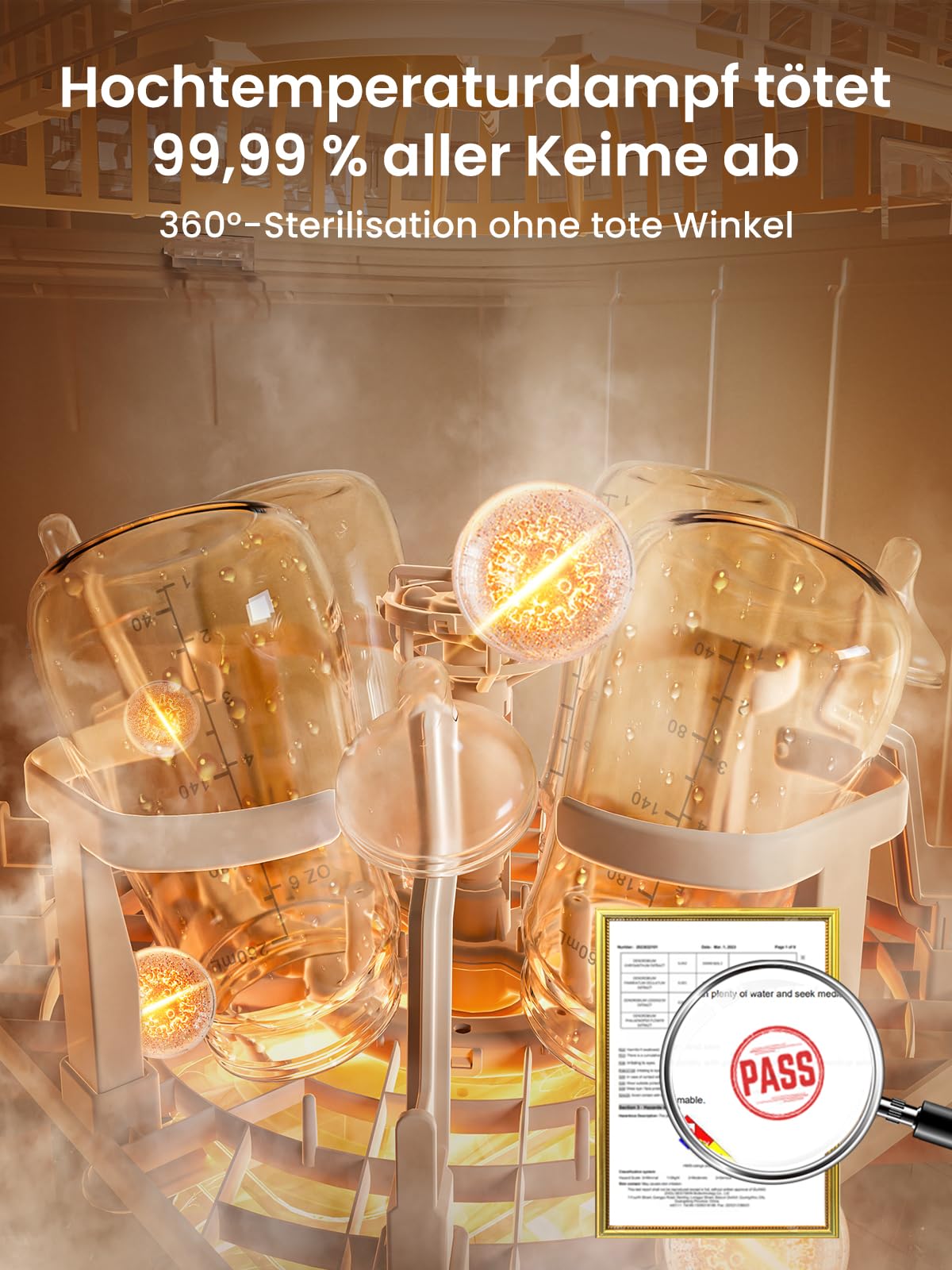 Grownsy Baby Bottle Washer Pro pudelipesumasin, sterilisaator ja kuivati