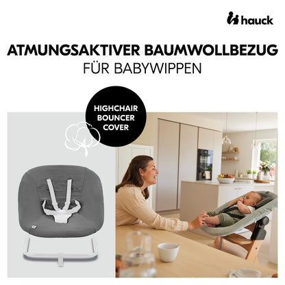 hauck Highchair Bouncer (Eco) kaitsekate, musliinpuuvill, hall