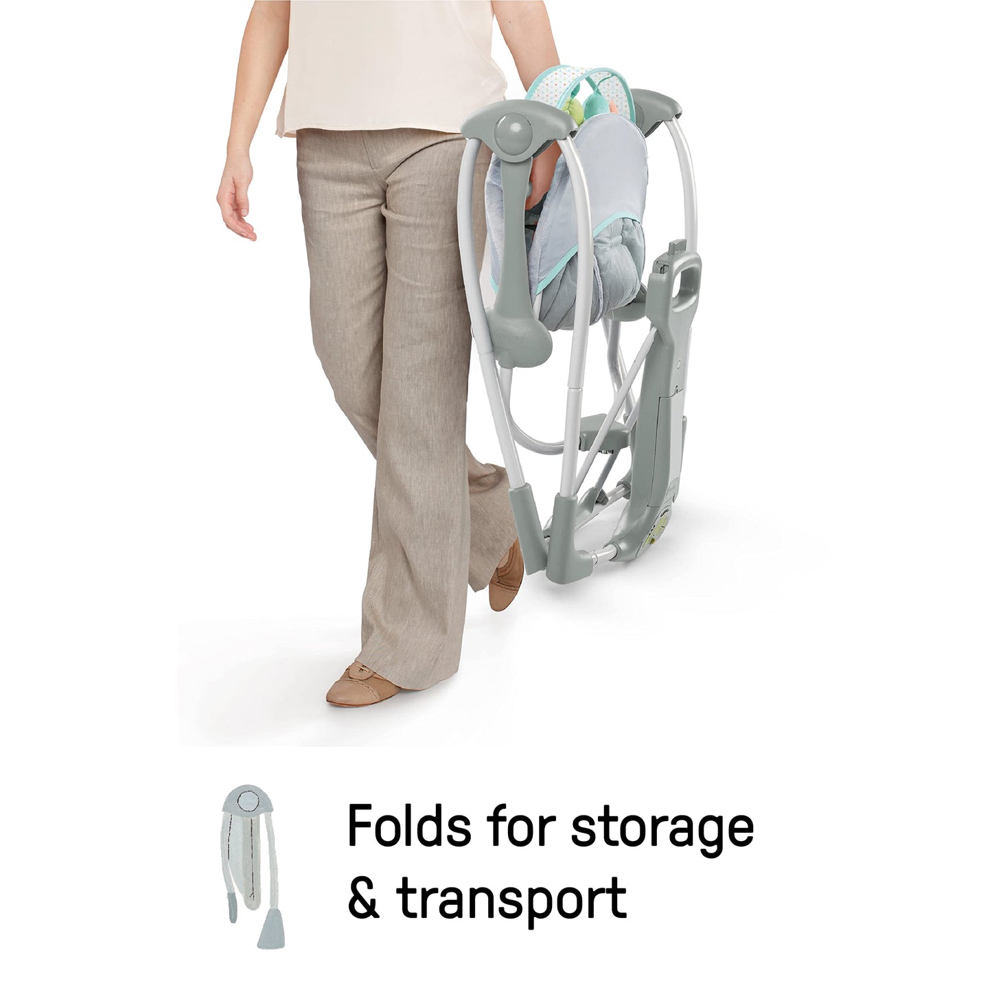 Ingenuity kaasaskantav beebikiik Swing and Go, alates sünnist kuni 9 kg